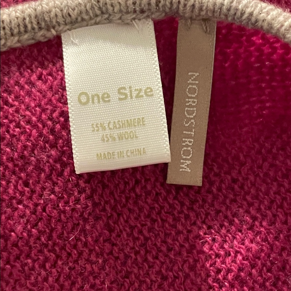 Nordstrom Fuchsia Asymmetrical Scarf - Picture 2 of 3